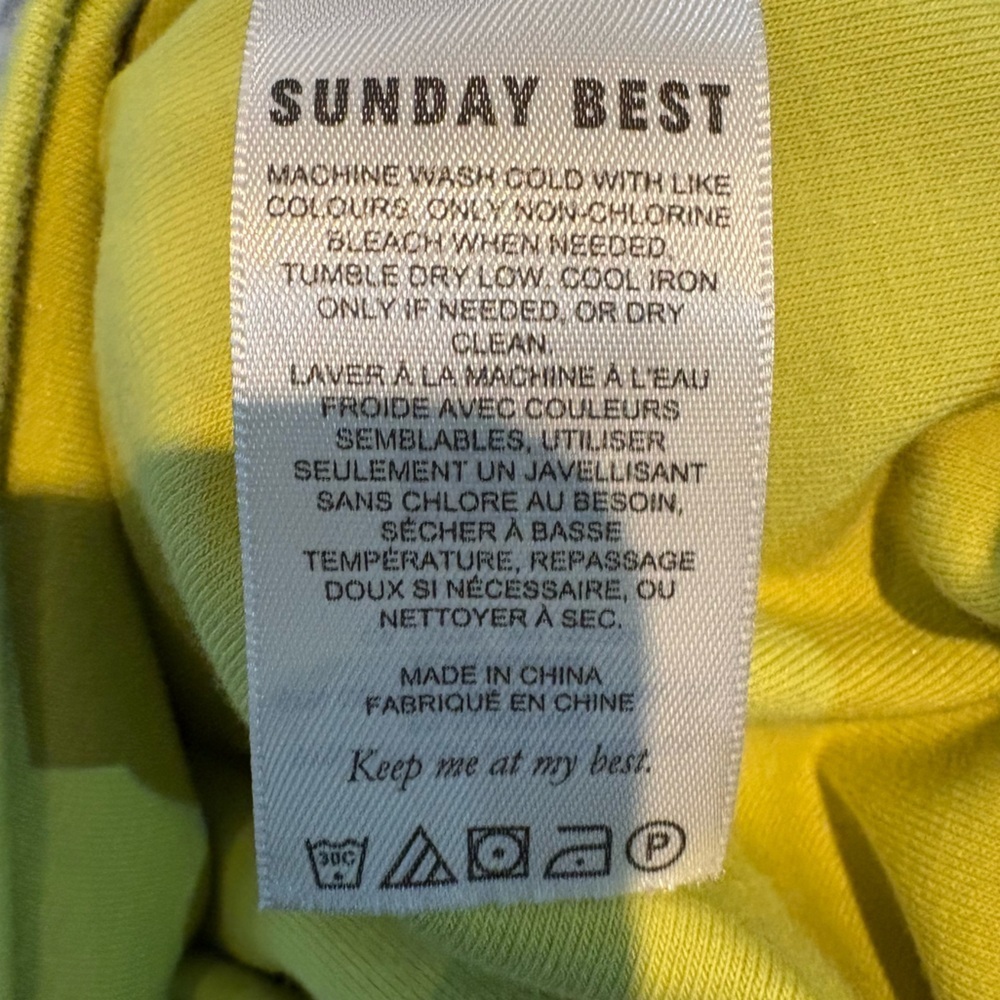 Sunday Best Monarch 1/2 Zip Lime Green Long Sleeve Cropped Top Size Small - Picture 12 of 17